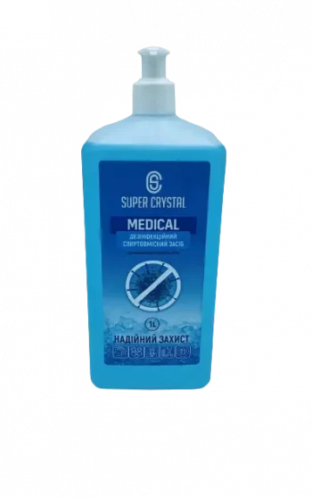 Дезінфекційний спиртовий засіб SUPER CRYSTAL MEDICAL 1 л