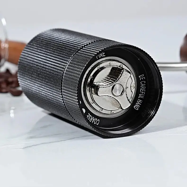 Купити Кавомолка ручна JAFFEE coffee grinder сірий металік Кавомолка ручна JAFFEE coffee grinder сірий металік