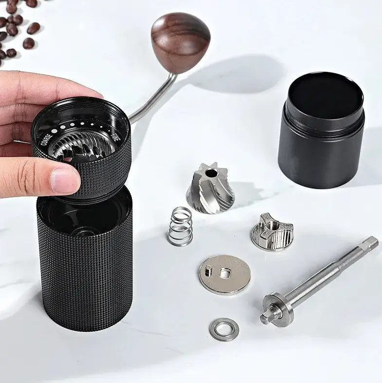 Купити Кавомолка ручна JAFFEE coffee grinder сірий металік Кавомолка ручна JAFFEE coffee grinder сірий металік