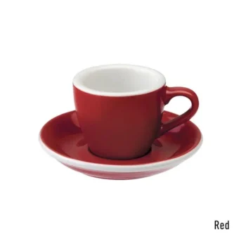 Чашка Loveramics Egg Red для еспресо 80 мл с блюдцем