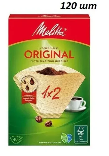 Фільтри паперові Melitta Original 1X2 натуральні