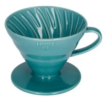 Керамічний пуровер Hario бірюзовий v60 02 (400 мл) Turquoise