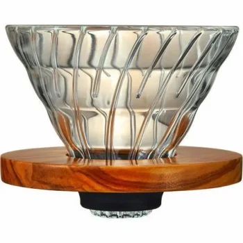 Купити Скляний пуровер Hario v60 02 (400мл) оливкове дерево Скляний пуровер Hario v60 02 (400мл) оливкове дерево
