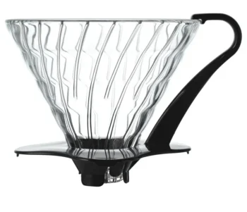 Стеклянный пуровер Hario V60 03 прозрачный/черный