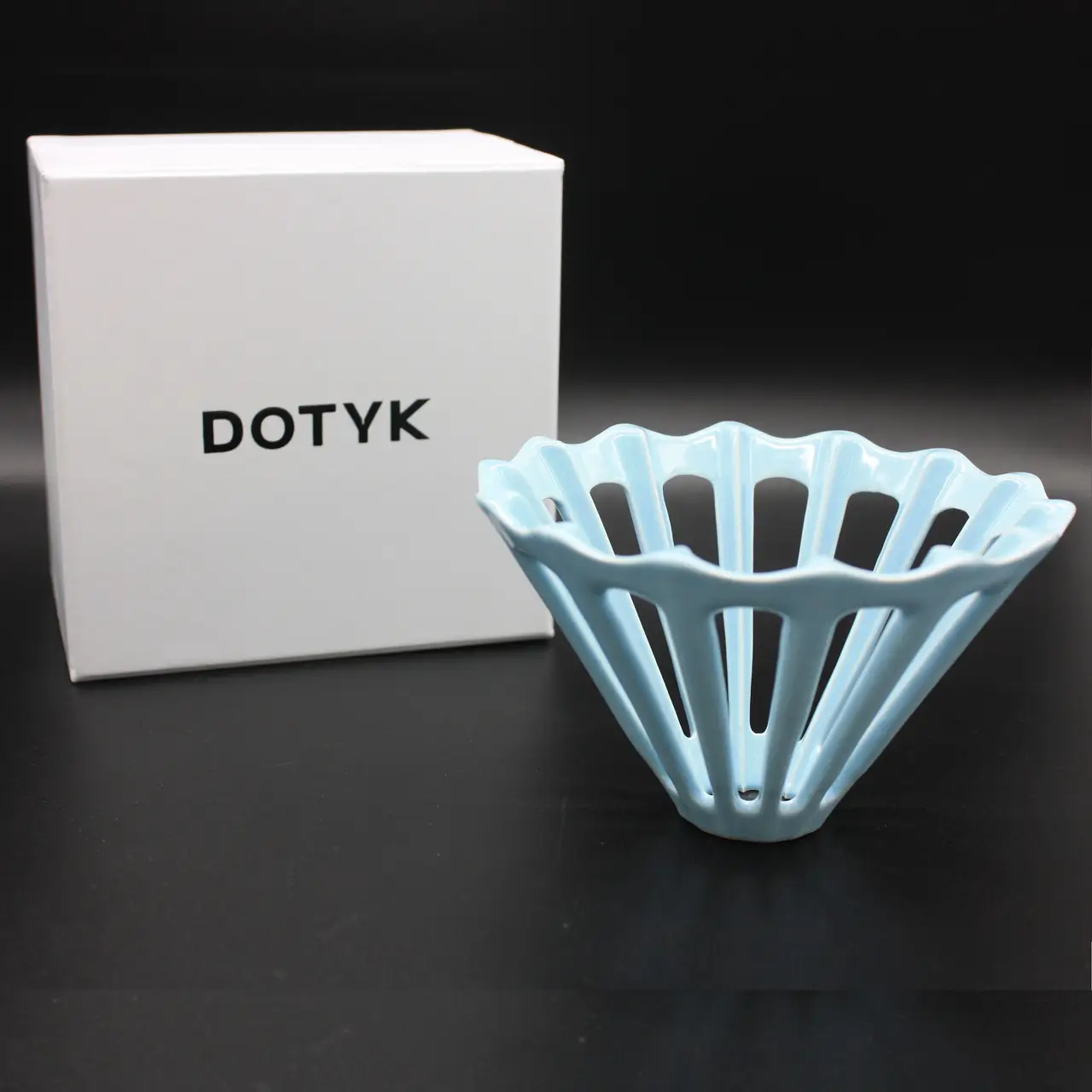 Купити Керамический пуровер Дотик Dotyk dripper с подставкой голубой Керамический пуровер Дотик Dotyk dripper с подставкой голубой