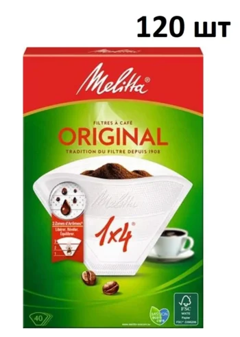 Фильтры бумажные Melitta Original 1X4 белые