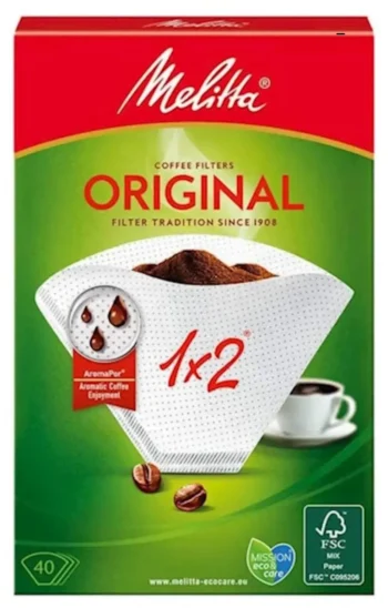 Фильтры бумажные Melitta Original 1X2 белые 40 шт