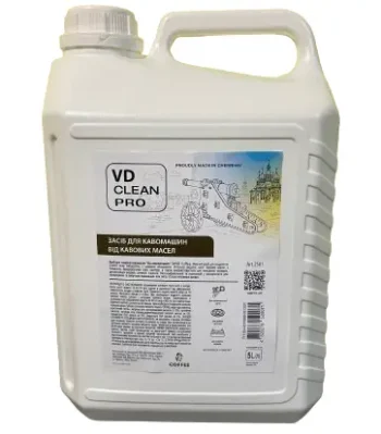 Рідина VD Clean PRO 5 л. концентрат для очищення кавомашин і холдерів від кавових олій
