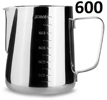 Питчер молочник 600 мл. Jug Coffee Maker металлик с метками