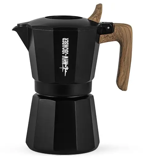 Купити Кавоварка гейзерна 180 мл. MHW-3Bomber Double Valve Moka Pot чорна Кавоварка гейзерна 180 мл. MHW-3Bomber Double Valve Moka Pot чорна