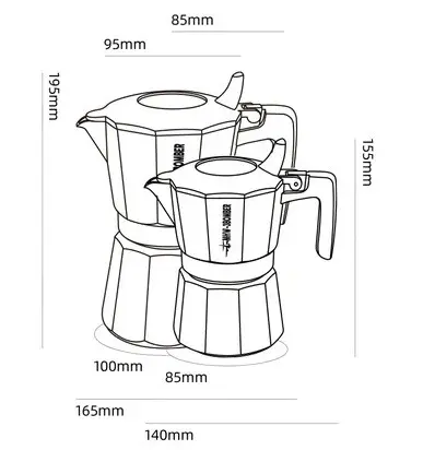 Купити Кавоварка гейзерна 180 мл. MHW-3Bomber Double Valve Moka Pot чорна Кавоварка гейзерна 180 мл. MHW-3Bomber Double Valve Moka Pot чорна