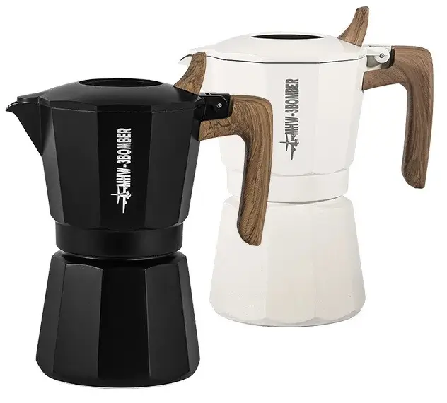 Купити Кавоварка гейзерна 180 мл. MHW-3Bomber Double Valve Moka Pot чорна Кавоварка гейзерна 180 мл. MHW-3Bomber Double Valve Moka Pot чорна
