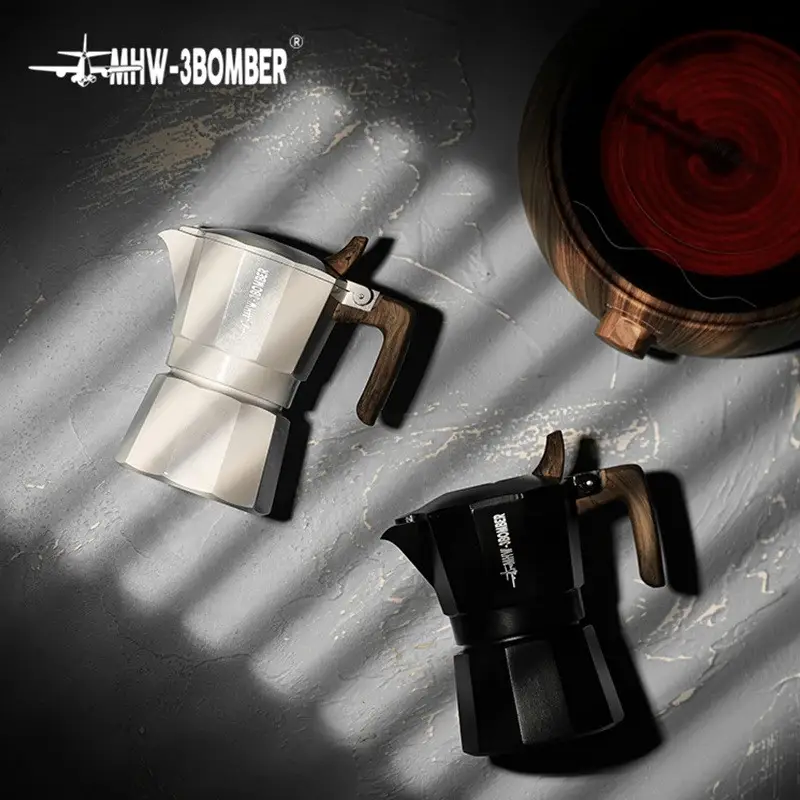 Купити Кавоварка гейзерна 180 мл. MHW-3Bomber Double Valve Moka Pot чорна Кавоварка гейзерна 180 мл. MHW-3Bomber Double Valve Moka Pot чорна