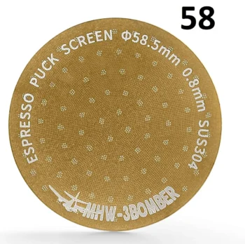 Улучшитель для кофе 58 мм. MHW-3Bomber Puck Screen сито для эспрессо Titanium Gold
