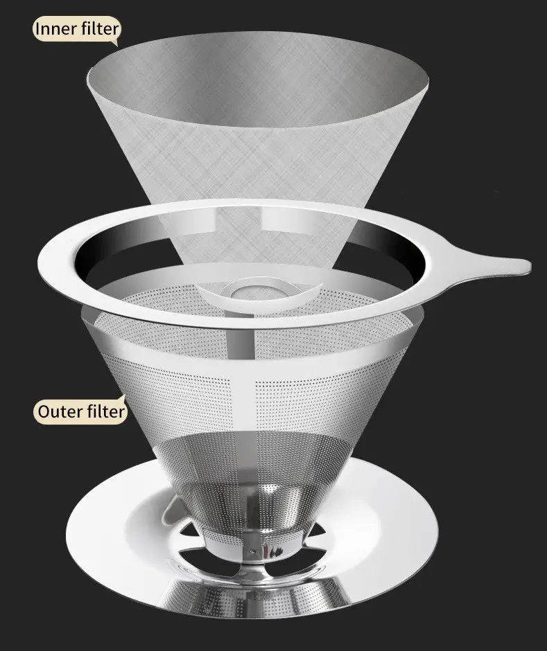 Купити ПУРОВЕР DOUBLE MESH V60 02 CAFEOR СОТЫ ПУРОВЕР DOUBLE MESH V60 02 CAFEOR СОТЫ