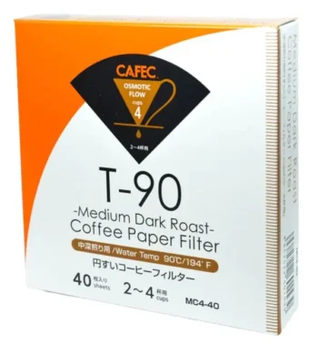 ФИЛЬТРИ CAFEC MEDIUM DARK ROAST T-90 CUP4 40 ШТ.