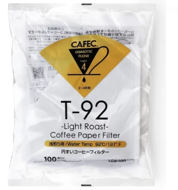 ФИЛЬТРИ CAFEC LIGHT ROAST T-92 CUP4 100 ШТ. ДЛЯ КОФЕ