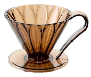 ПУРОВЕР CAFEC FLOWER DRIPPER TRITAN PINK BROWN CUP4