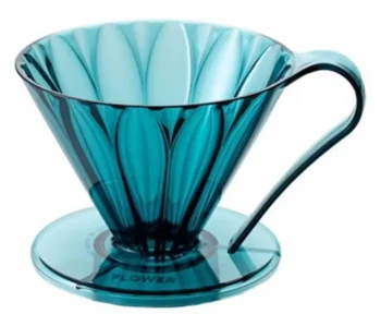 ПУРОВЕР CAFEC FLOWER DRIPPER TRITAN BLUE GREEN CUP4