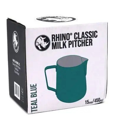 Купити ПІТЧЕР RHINO CLASSIC MILK PITCHER 450 ML TEAL BLUE ПІТЧЕР RHINO CLASSIC MILK PITCHER 450 ML TEAL BLUE