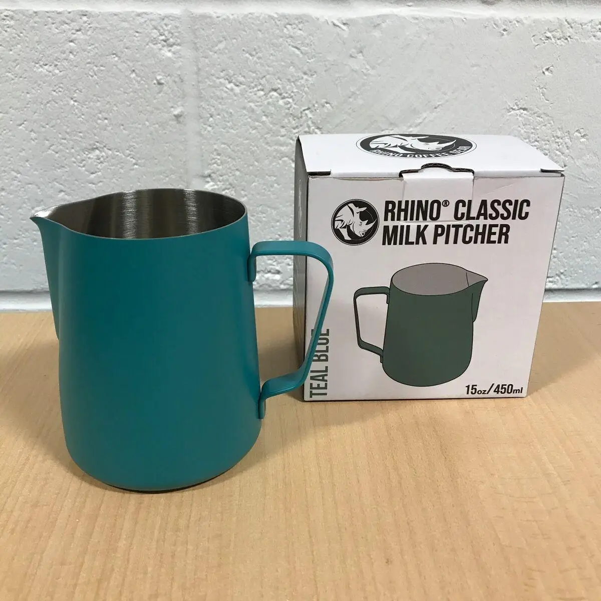 Купити ПІТЧЕР RHINO CLASSIC MILK PITCHER 450 ML TEAL BLUE ПІТЧЕР RHINO CLASSIC MILK PITCHER 450 ML TEAL BLUE