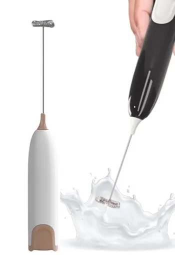 КАПУЧИНАТОР MILK FROTHER ЕЛЕКТРИЧНИЙ ДЛЯ МОЛОКА БІЛО-БЕЖЕВИЙ