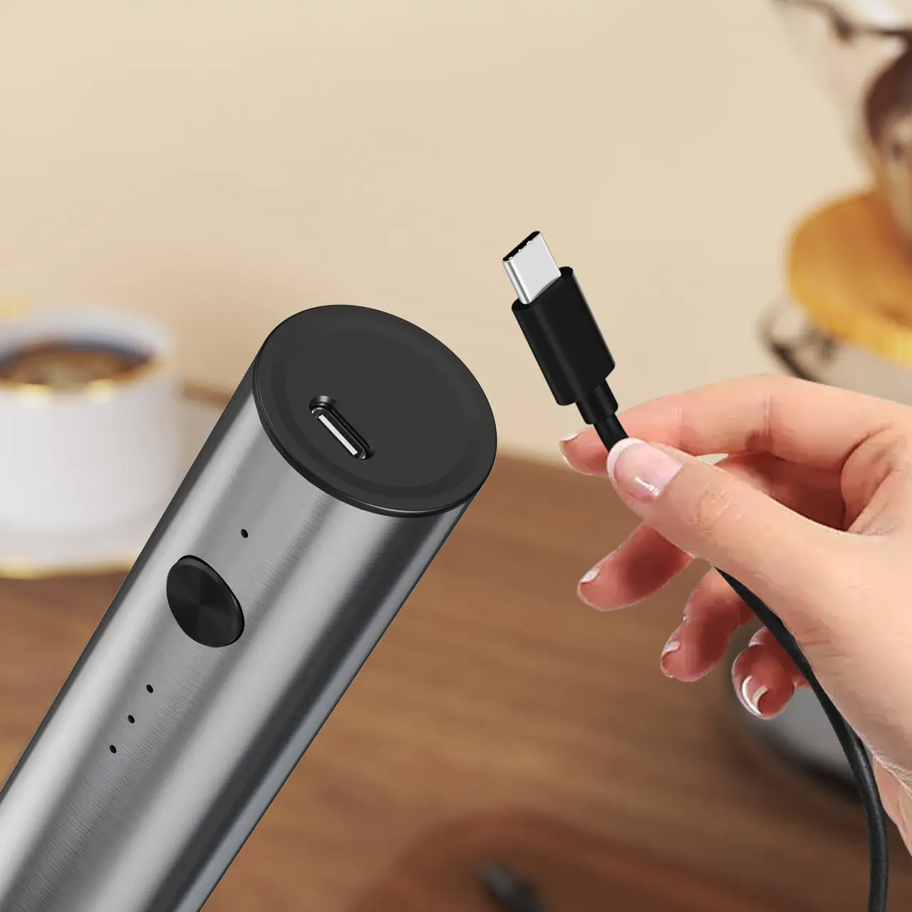 Купити КАПУЧИНАТОР KJBQ BLACK АКУМУЛЯТОРНИЙ USB КАПУЧИНАТОР KJBQ BLACK АКУМУЛЯТОРНИЙ USB