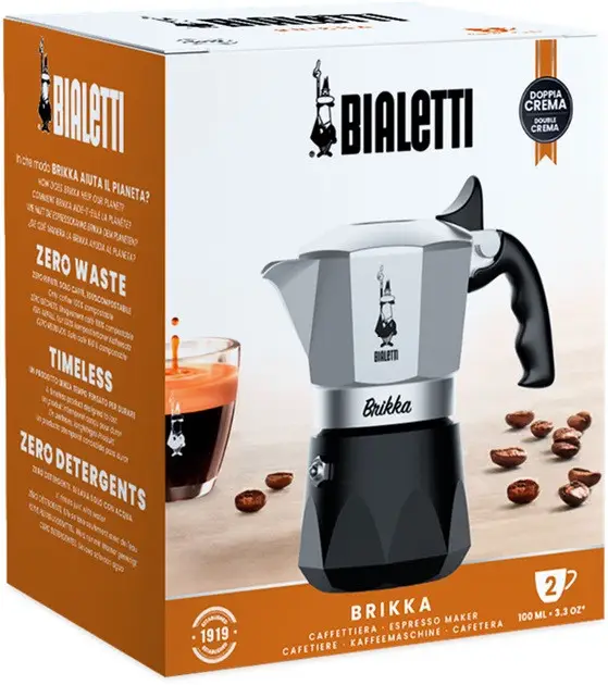 Купити ГЕЙЗЕРНАЯ КОФЕВАРКА BIALETTI BRIKKA 100 МЛ. 2 ЧАШКИ ГЕЙЗЕРНАЯ КОФЕВАРКА BIALETTI BRIKKA 100 МЛ. 2 ЧАШКИ