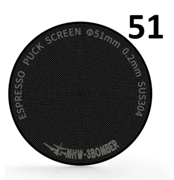 УЛУЧШАЙЗЕР ДЛЯ КОФЕ 51 MM. MHW-3BOMBER PUCK SCREEN СИТО ДЛЯ ЭСПРЕССО TITANIUM BLACK