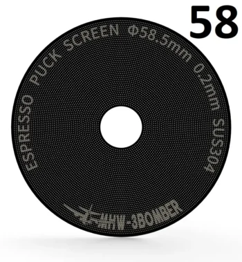 УЛУЧШАЙЗЕР ДЛЯ КОФЕ 58 MM. MHW-3BOMBER PUCK SCREEN СИТО ДЛЯ ЭСПРЕССО TITANIUM BLACK
