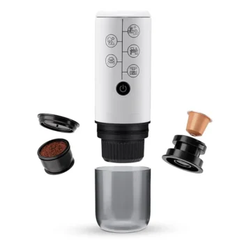 ICAFILAS TRAVEL ESPRESSO MAKER БЕЗДРОТОВА ПОРТАТИВНА КАВОВАРКА 2 В 1 БІЛА