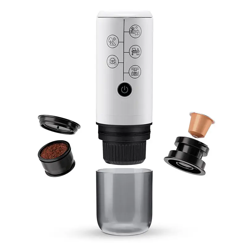 Купити ICAFILAS TRAVEL ESPRESSO MAKER БЕЗДРОТОВА ПОРТАТИВНА КАВОВАРКА 2 В 1 БІЛА ICAFILAS TRAVEL ESPRESSO MAKER БЕЗДРОТОВА ПОРТАТИВНА КАВОВАРКА 2 В 1 БІЛА