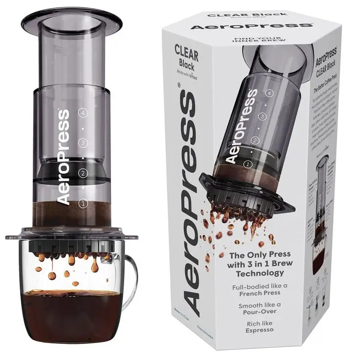 Купити АЕРОПРЕС AEROPRESS CLEAR BLACK АЕРОПРЕС AEROPRESS CLEAR BLACK