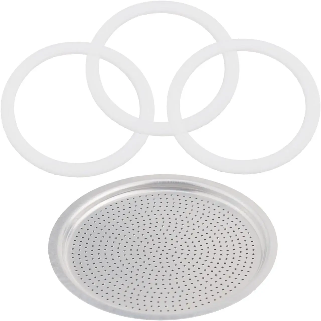 Купити Комплект для Гейзерної кавоварки 9 cup 3 ущільнювачі та фільтр Комплект для Гейзерної кавоварки 9 cup 3 ущільнювачі та фільтр