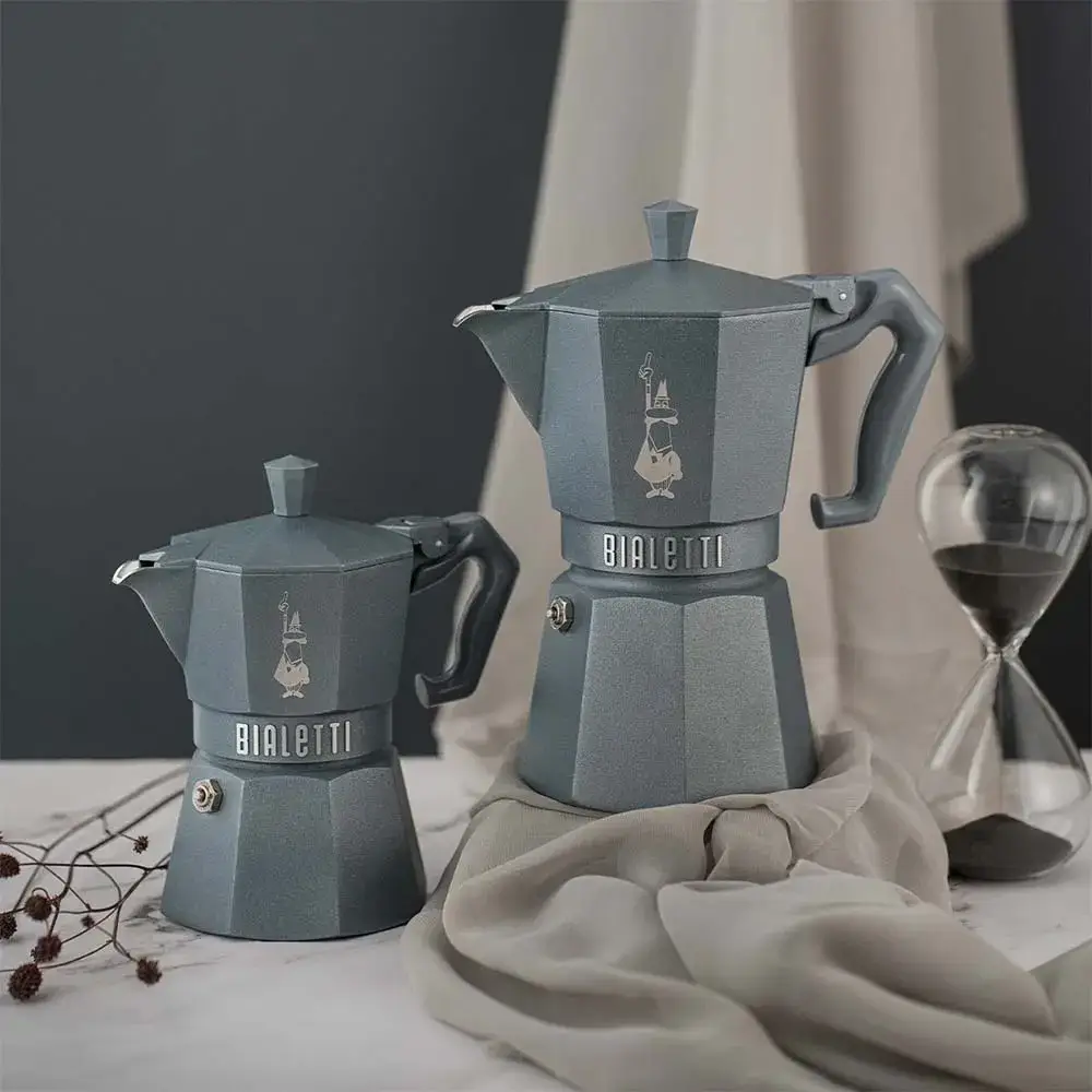 Купити Гейзерная кофеварка Bialetti Moka Exclusive Octagonal Induction Grey 6 чашек Гейзерная кофеварка Bialetti Moka Exclusive Octagonal Induction Grey 6 чашек