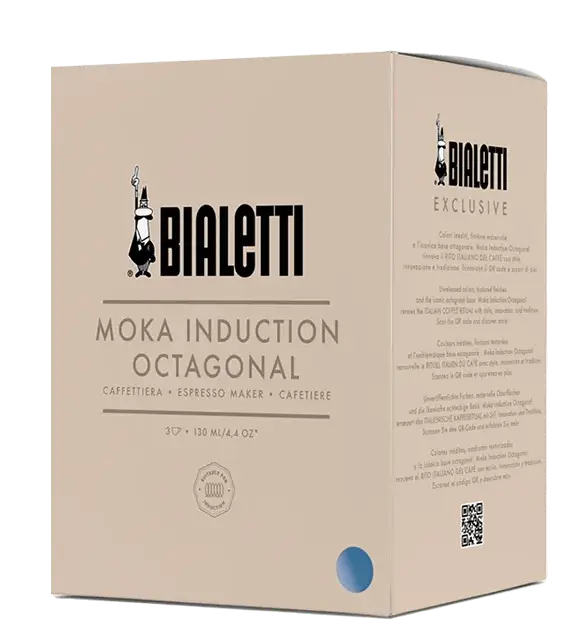 Купити Гейзерная кофеварка Bialetti Moka Exclusive Octagonal Induction Grey 6 чашек Гейзерная кофеварка Bialetti Moka Exclusive Octagonal Induction Grey 6 чашек