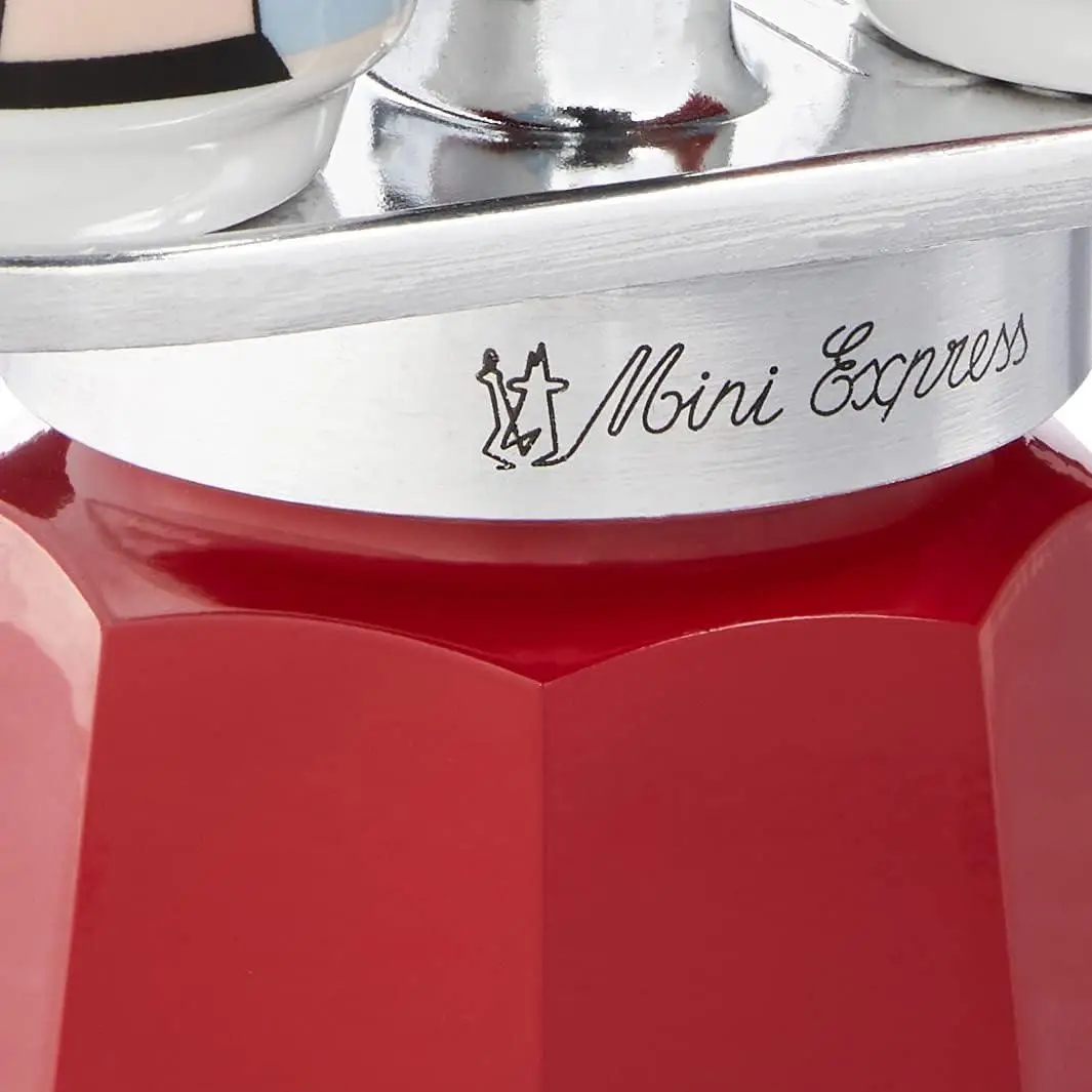 Купити Гейзерна кавоварка Bialetti Mini Express Magritte 80 мл з 2 чашками Гейзерна кавоварка Bialetti Mini Express Magritte 80 мл з 2 чашками