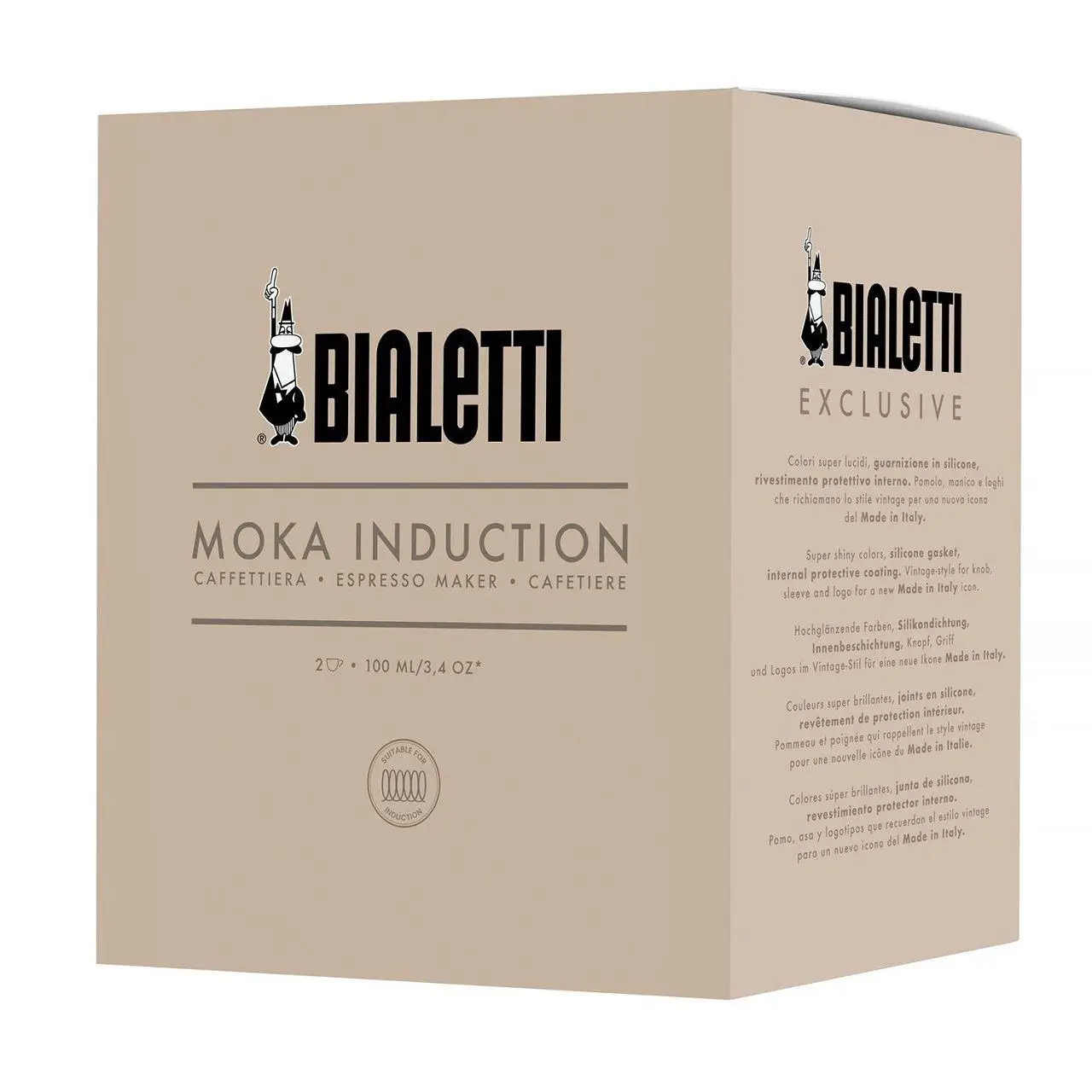 Купити Гейзерна кавоварка Bialetti Moka Exclusive Induction Red 2 чашки Гейзерна кавоварка Bialetti Moka Exclusive Induction Red 2 чашки