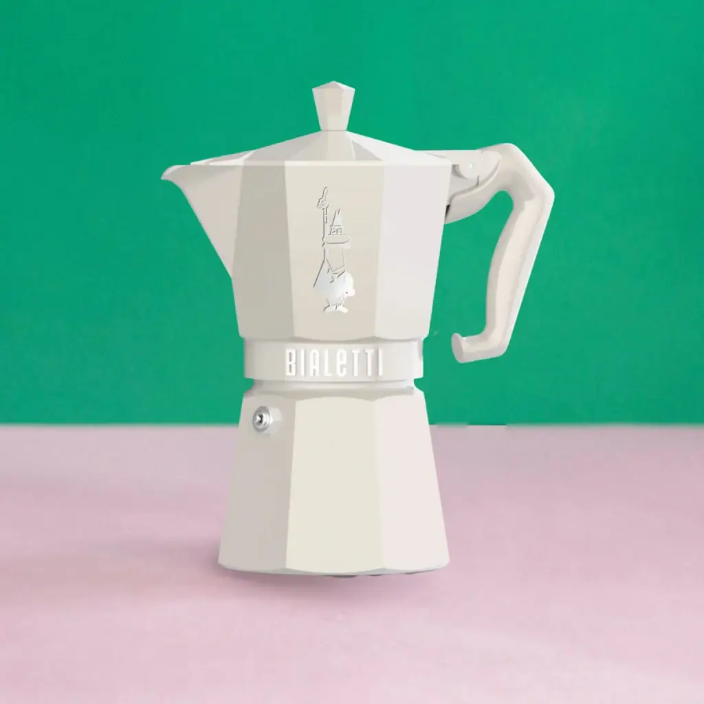 Купити Гейзерна кавоварка Bialetti Moka Exclusive 270 мл. 6 чашок Cream Гейзерна кавоварка Bialetti Moka Exclusive 270 мл. 6 чашок Cream