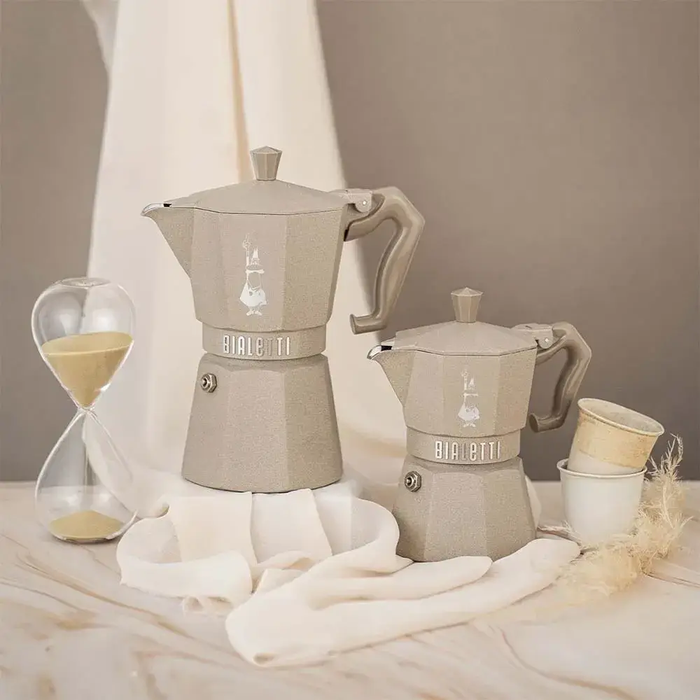 Купити Гейзерная кофеварка Bialetti Moka Exclusive Octagonal Induction Desert Sand 3 чашки Гейзерная кофеварка Bialetti Moka Exclusive Octagonal Induction Desert Sand 3 чашки