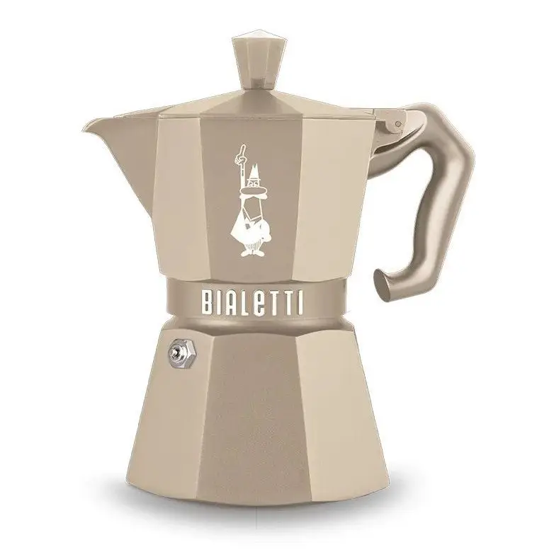 Купити Гейзерная кофеварка Bialetti Moka Exclusive Octagonal Induction Desert Sand 3 чашки Гейзерная кофеварка Bialetti Moka Exclusive Octagonal Induction Desert Sand 3 чашки