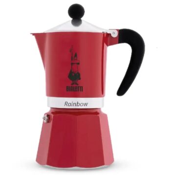 Купити Гейзерная кофеварка Bialetti Rainbow Red 270 мл. 6 чашек Гейзерная кофеварка Bialetti Rainbow Red 270 мл. 6 чашек