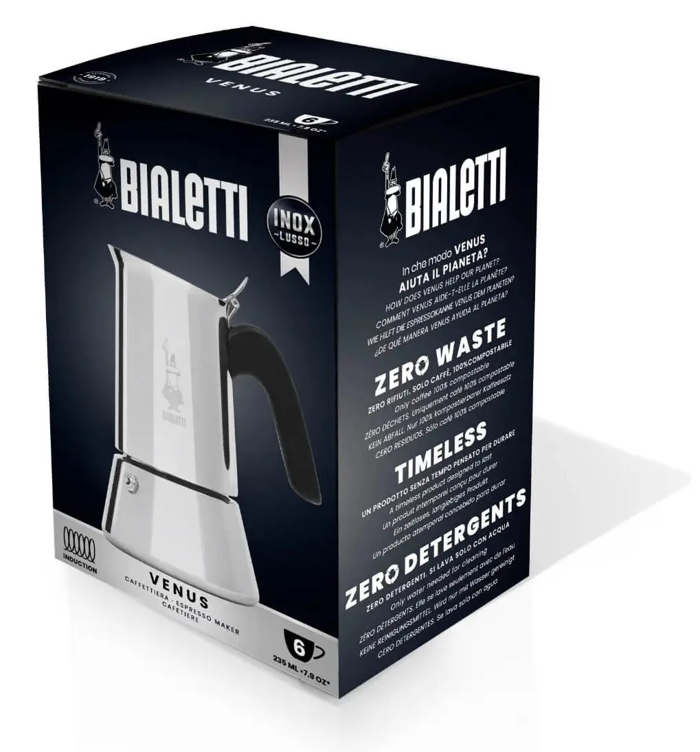 Купити Кофеварка Bialetti Venus Induction гейзерная на 6 чашек 235 мл Кофеварка Bialetti Venus Induction гейзерная на 6 чашек 235 мл