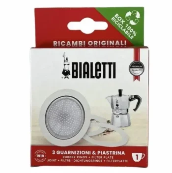 Комплект прокладок для Bialetti 3 ущільнювача + фільтр 1 cup Guarnizione