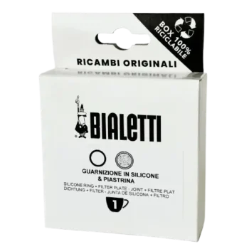 Набір Bialetti 1 cup Moka Express, ущільнювач + фільтр для гейзерної кавоварки