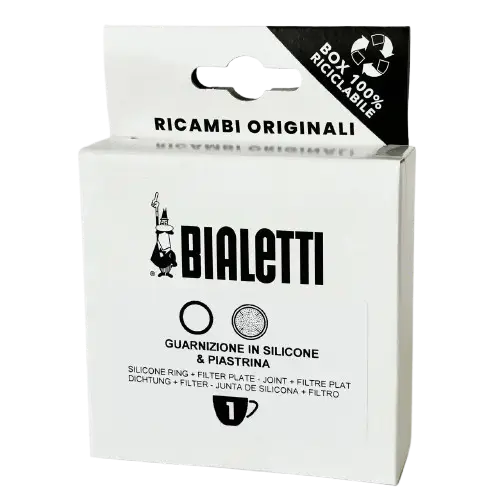 Купити Набор Bialetti 1 cup Moka Express, уплотнитель + фильтр для гейзерной кофеварки Набор Bialetti 1 cup Moka Express, уплотнитель + фильтр для гейзерной кофеварки