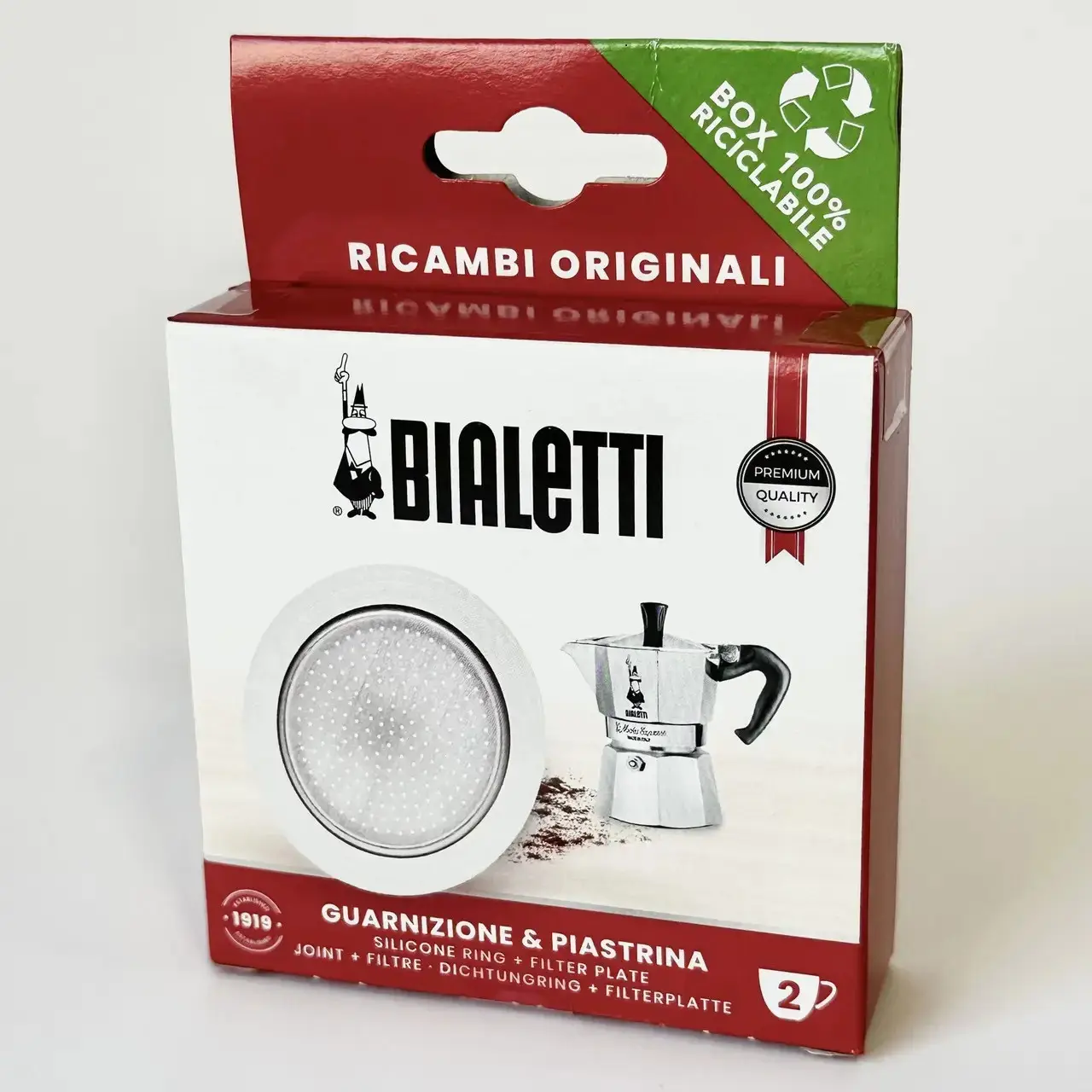 Купити Набор Bialetti 2 cup Moka Express, уплотнитель и фильтр для гейзерной кофеварки Набор Bialetti 2 cup Moka Express, уплотнитель и фильтр для гейзерной кофеварки