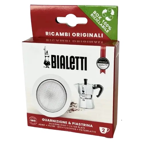Купити Набор Bialetti 2 cup Moka Express, уплотнитель и фильтр для гейзерной кофеварки Набор Bialetti 2 cup Moka Express, уплотнитель и фильтр для гейзерной кофеварки