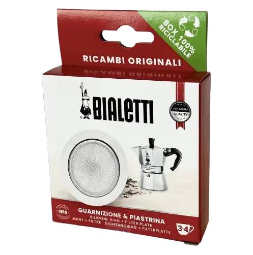 Купити Набор Bialetti 3-4 cup Moka Express, уплотнитель + фильтр для гейзерной кофеварки Набор Bialetti 3-4 cup Moka Express, уплотнитель + фильтр для гейзерной кофеварки