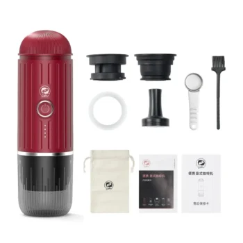 ЭСПРЕССО КОФЕВАРКА ICAFILAS PORTABLE ESPRESSO MAKER 19 BAR ПОРТАТИВНАЯ КРАСНАЯ